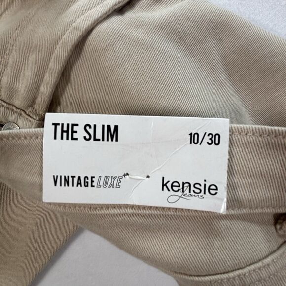 KENZIE Vintage Luxe Jeans THE SLIM Beige Raw Hem - Picture 10 of 11